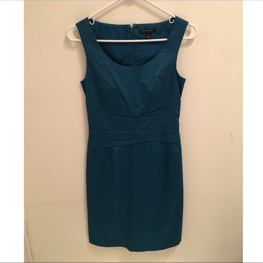 Banana Republic Teal Sheath Work Dress